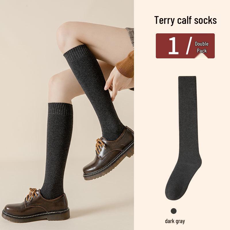 Women's Thick Velvet Anti-Freeze Long Calf Socks for Autumn/Winter