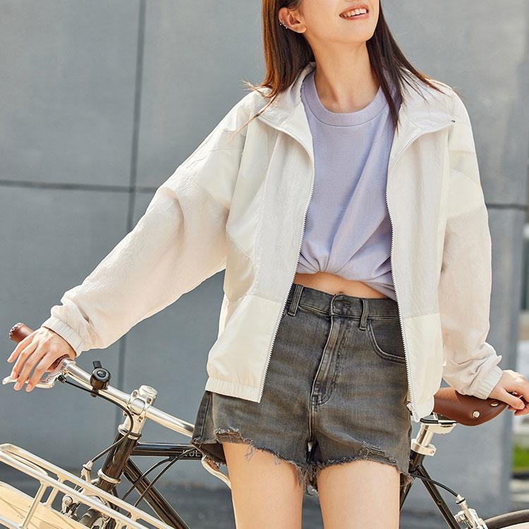 ANTA Life Collection Jackets Women's Sand Grain Gray Stand Collar Moderate Other 162238609-5