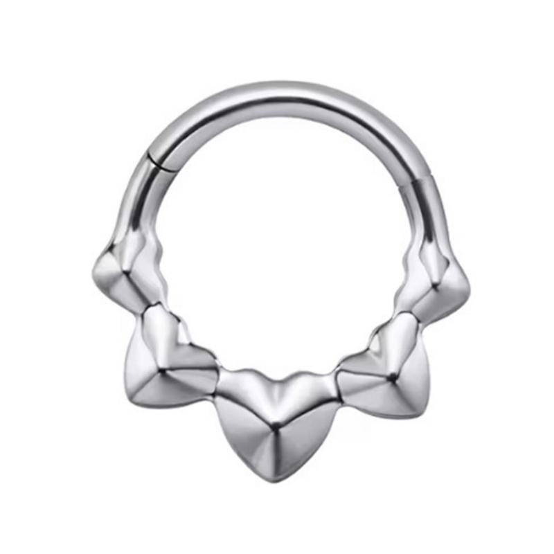 Easy To Wear Seamless Heart Nose Rings Piercing Nose Decors Comfortable Body Jewelry for Party and Daily Use