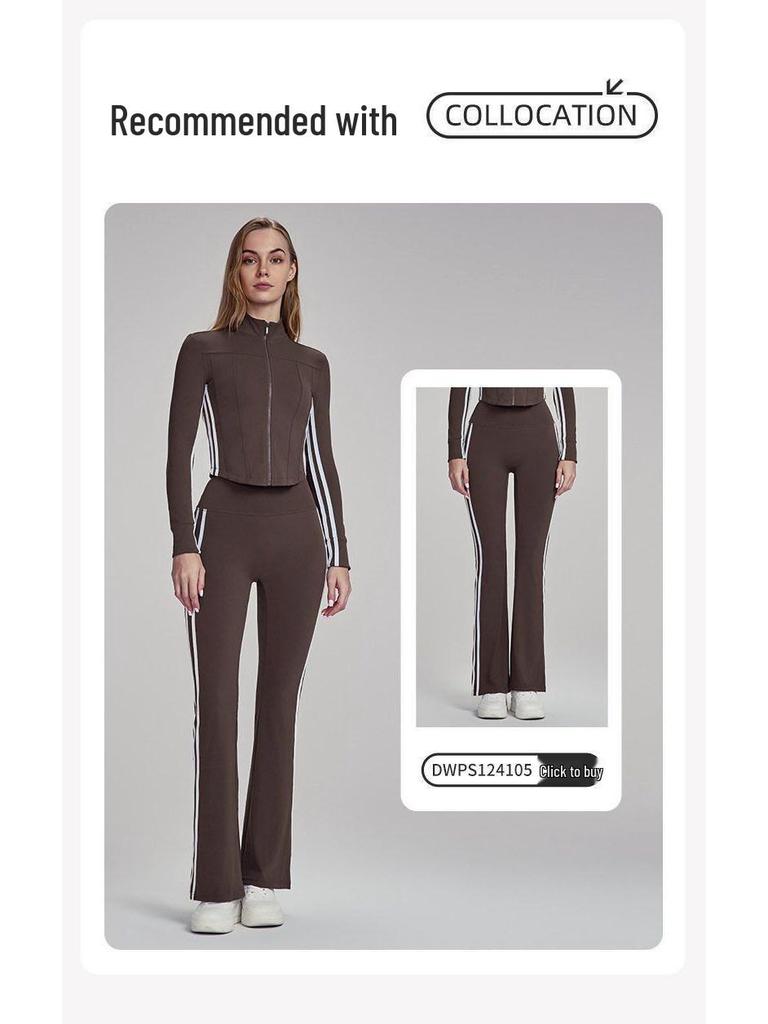 Damen Schlank geschnittene Sportjacke mit Reißverschluss zum Laufen und Yoga