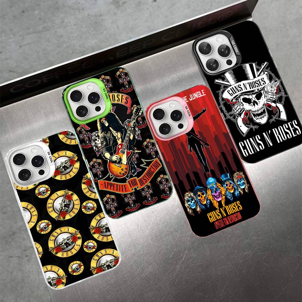 GUNS N ROSES For iPhone 17 16 15 14 13 12 11 Pro Max Plus Matte Color Back Phone Cover