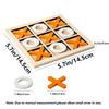 Tic Tac Toe Wooden Brain Training Board Game Table Toy, Player Room Decor, Wooden Puzzle For Children Gift