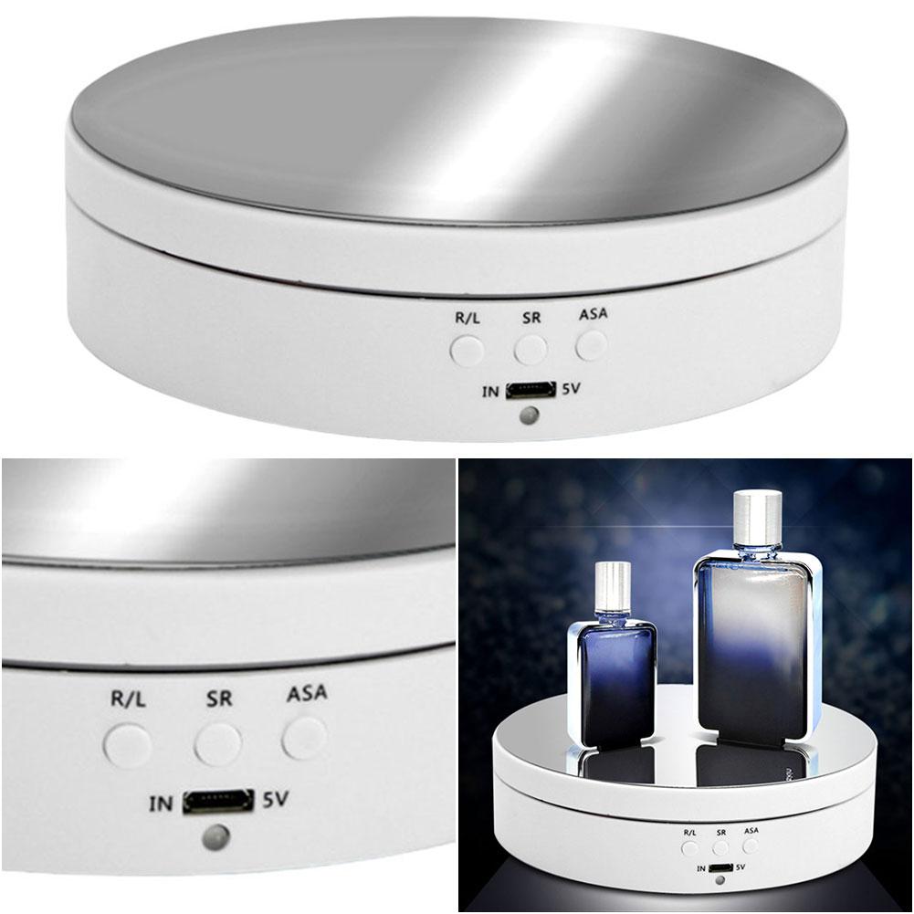 360 Degree Motorized Rotating Display Stand 3 Adjustable Speed Rotating Tray for Photography Products Jewelry Watch 3D Models nero
