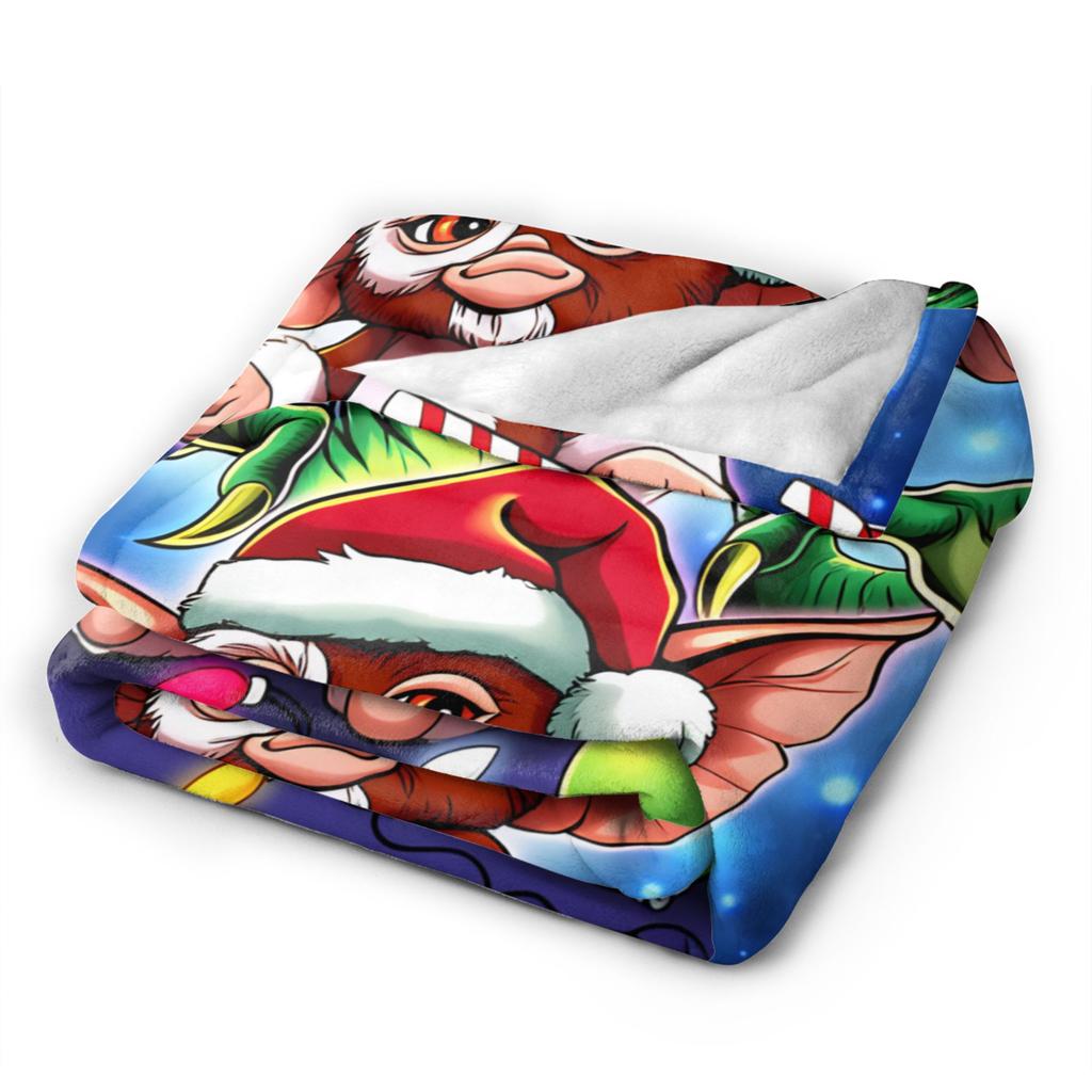 Christmas Horror Movie   Warm Blankets G-Gremlins Gizmo Camping Plush Bedding Throws Home Decor Flannel Bedspread Sofa Bed Cover