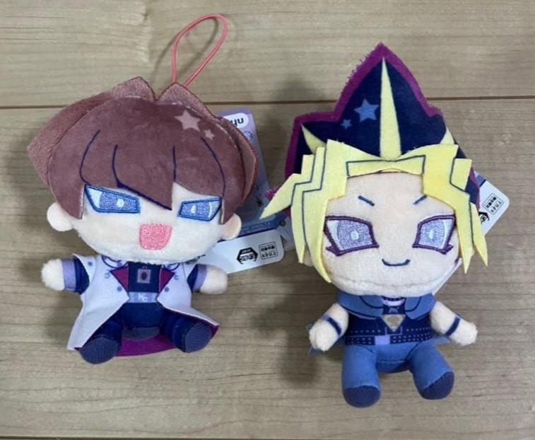 Yu-Gi-Oh x Sanrio Dark Yugi Seto Kaiba Plush Mascot Set 2 FuRyu 12cm