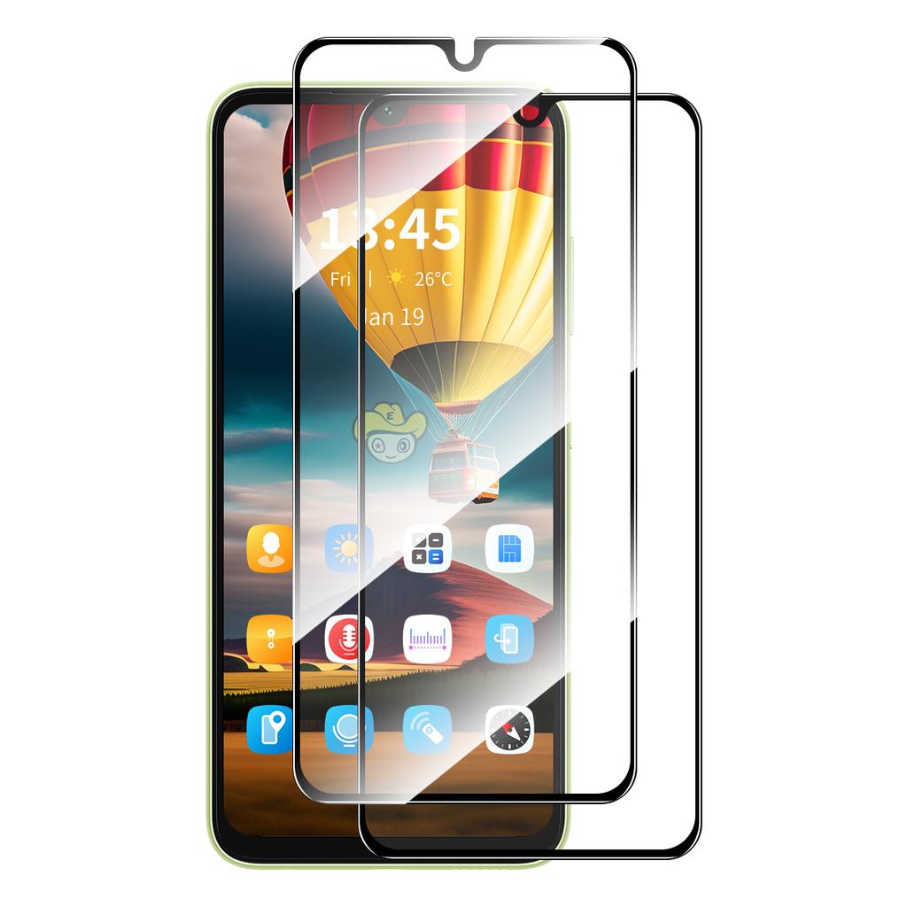 For Samsung Galaxy A27 2Pcs Screen Protector ENKAY HAT PRINCE 9H Silk Printing 0.26mm Tempered Glass