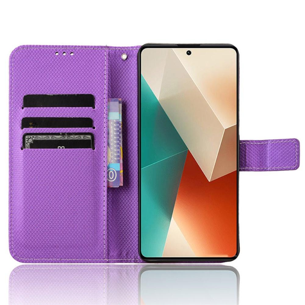Flip Case for Xiaomi Redmi Note 13 5G, Wallet Smart Magnet, Purple