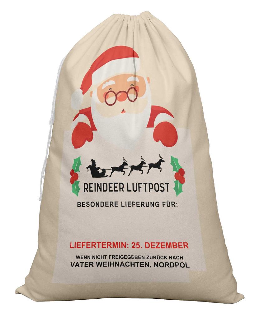 Printtoo Pack Of 2 Pcs Xmas Presents Storage Bags Large Santa Gift Sack With Drawstring Christmas Party Favor 27x20 Inch