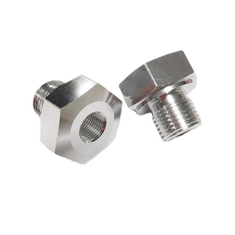 O2 Sensor Bung Hexagon Plugs Stainless Steel M16x1.5 Oxygen Hexagon Bung Plug with Gasket for Auto Car Universal Fitting