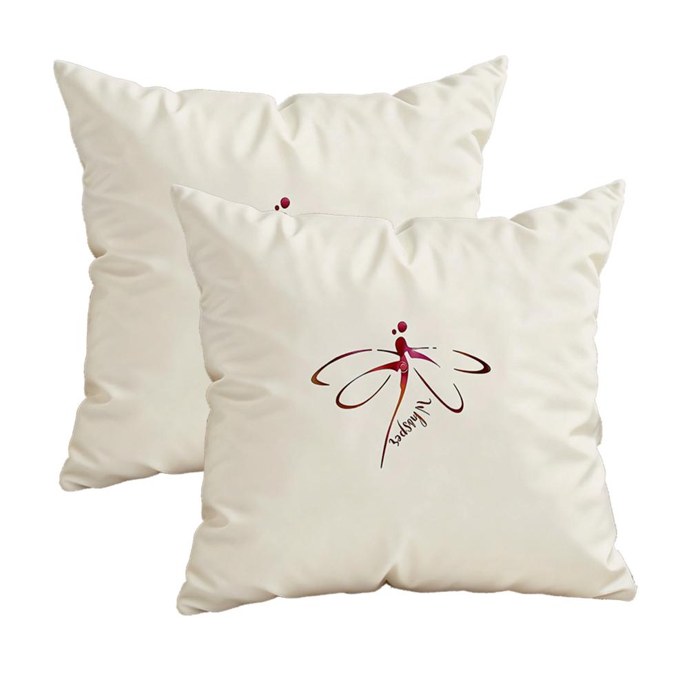 Cherry Leopard-Printed Pillowcasezipper Design, Decorative Pillowcase, 45X45 Cm Pillowcase