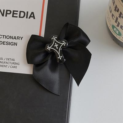 Halloween Black Bowknot Cross Hairpin Y2K Lolita Gothic  Punk Hair Clips Party Hair Accessories Decoration Gifts