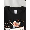 Kids Sweatshirt,Crew Neck Fashion Top, Fun"Butterfly Ballerina Dance " Patterned Sweatshirt, for Everyday Casual Wear, for All Kinds of Daily Outfits