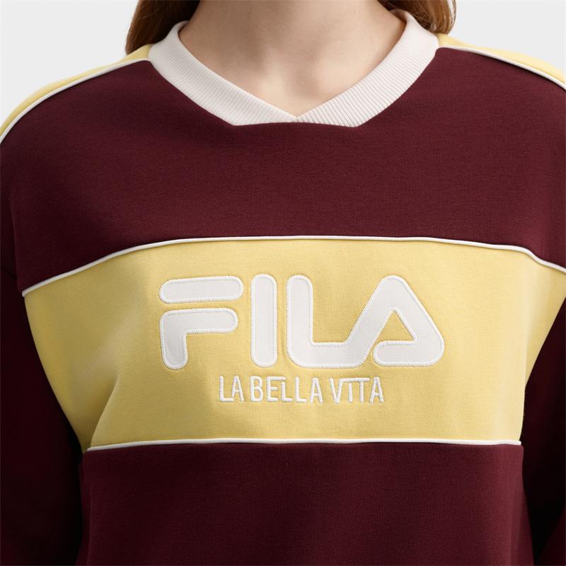 New FILA Sweatshirt Women's Brewed Red F11W439204FWI