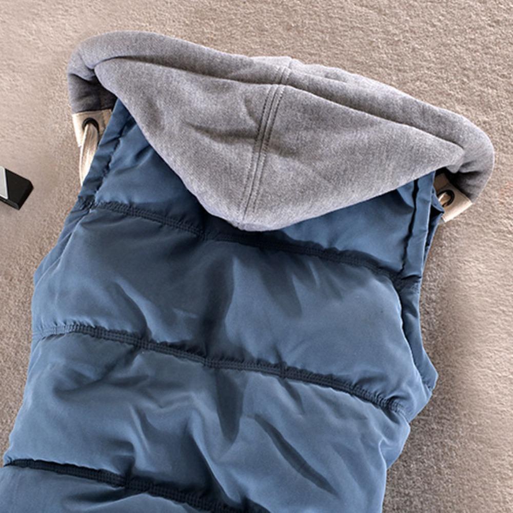 Autumn and Winter Cotton Vest Women's Vest Hooded Short Warm Vest