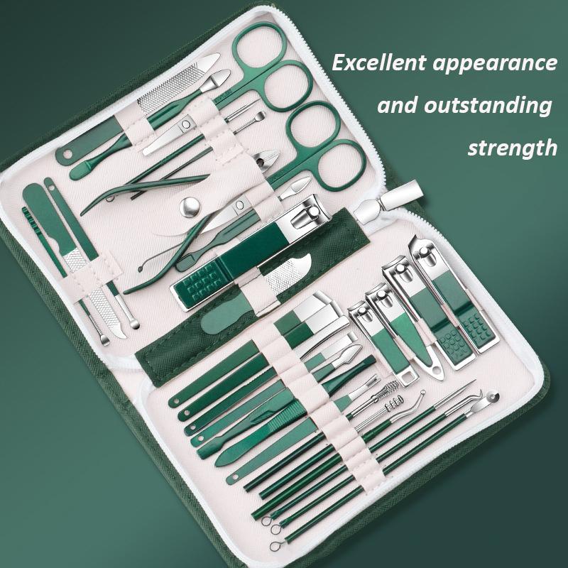 30 In 1 Manicure Set Nail Clipper Set Nail Kit for Women Men Stainless Steel Manicure Kit Professional with Travel Case
