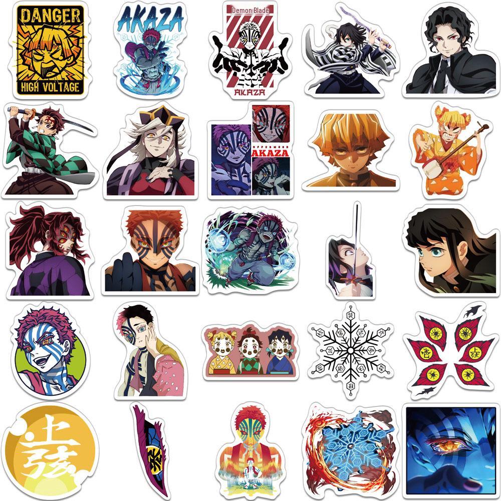 50-Pack Demon Slayer Mugen Train Arc: Akaza's Return DIY Decorative Stickers