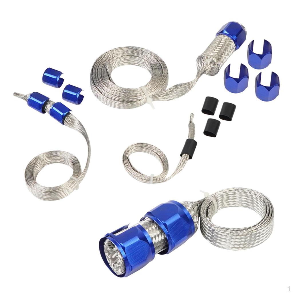 Braid Hose Sleeving Kit 8092 Easy Installation Decoration Wear Resistant Stainless Steel Aluminum