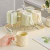 Modern Ceramic Tea & Water Cup Set for Guest Reception - Luxury Living Room Collection