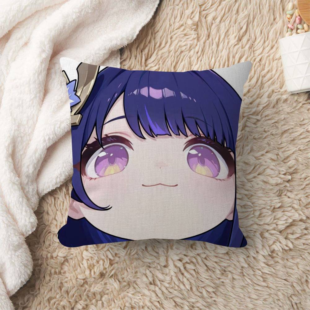 Genshin Impact Cute Q Version Mavuika Soft Comfortable Pillow Case For Sofa Living Cat Room Home Office Decor Protective Cover