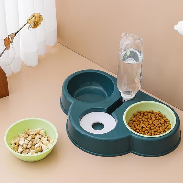 Pet Automatic Feeder and Waterer Detachable Waterer + Anti-overturning Bowl