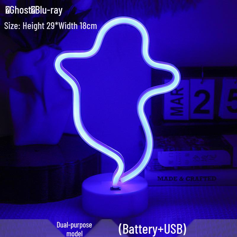 Korean Style Flamingo LED Neon Night Light - Decorative Christmas Fairy Accent with Round Base