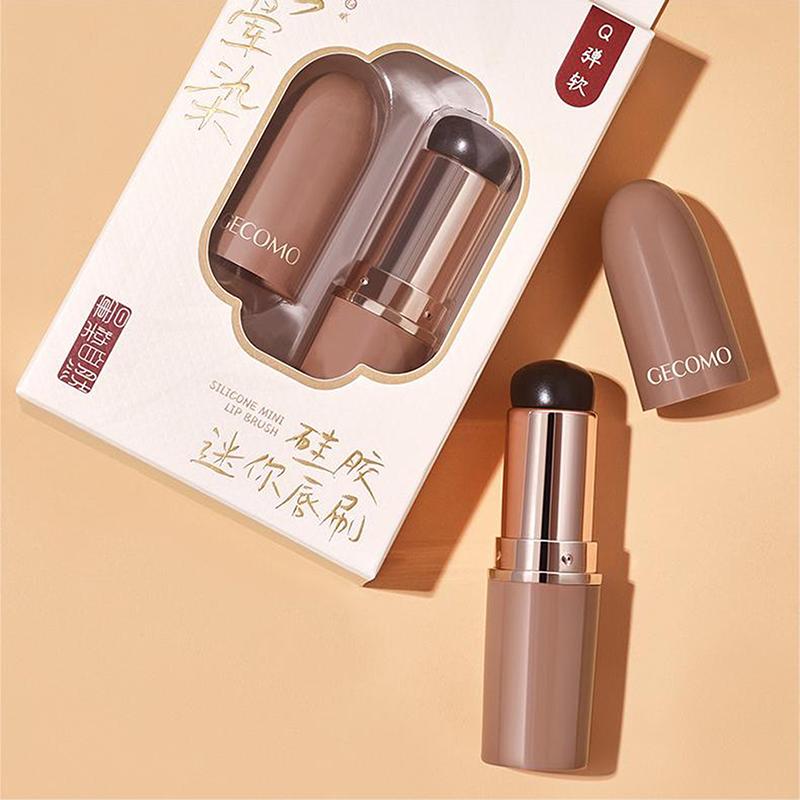 

Q Bullet Round Head Силіконова кутова щіточка для консилера, як кінчики пальців Q Soft Portable Silicone Lip Brush Щітка для губної помади one size
