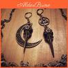 Steam Punk Earring Featuring Crow Skull And Star Design With Alloy Material For Women