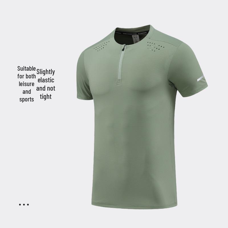 

Men s Summer Quick-Dry Breathable Running T-Shirt Large світло-сірий колір