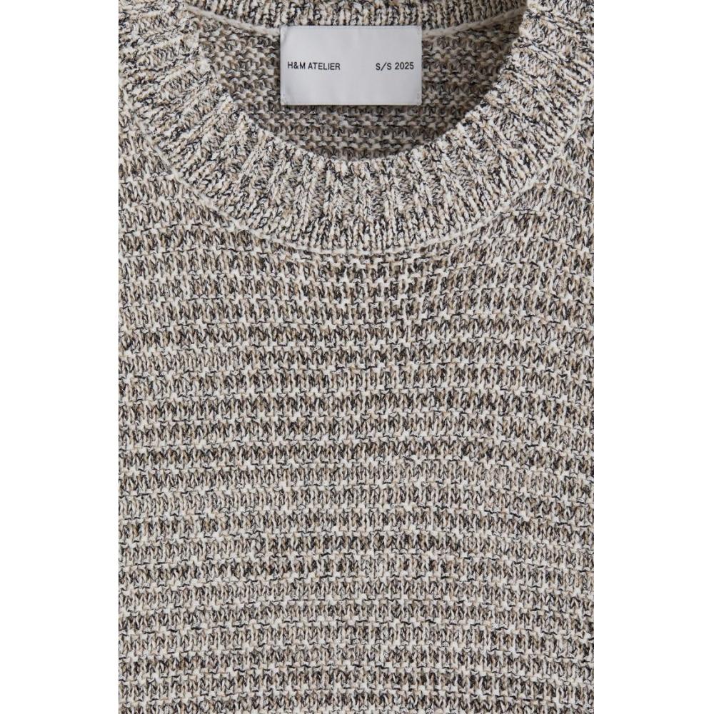 H M Sleeveless Knit Top Gray M Lange