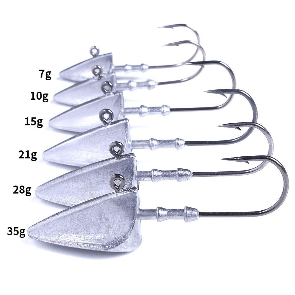 NEWUP 7g/10g/15g/21g/28g/35g High Quality Jig Fishing Lead Head Hook Fishing Lures
