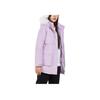 Li Ning Comfortable Casual Simple Mid-Length Hooded Down Jacket Women Outerwear Twilight-Purple AYMU190-6