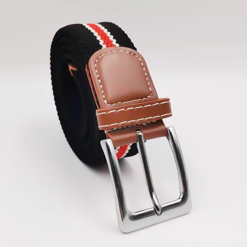 Small Elastic Braided Belt Elastic Student Canvas Belt Universal Style for Men and Women