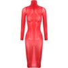 Womens Glossy Bodycon Lingerie Dress High Stretch Fabric Nightclub Attire