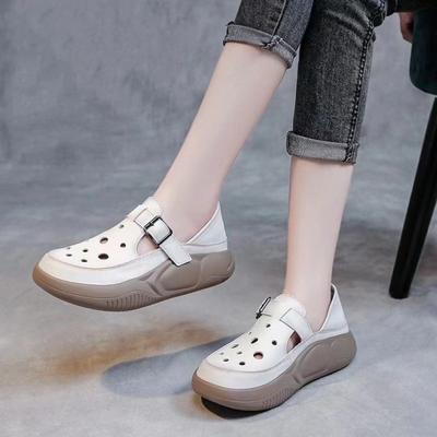 Sommer Baotou Hollow Dicke Sohle Sandalen für Damen