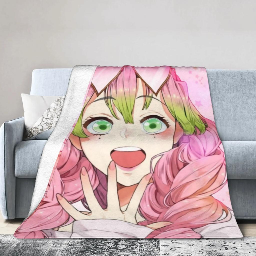 Demon Slayer Anime Flannel Throw Blanket xcm for Home Bedspread