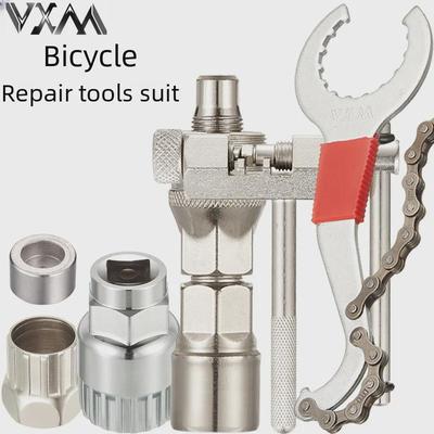 Fietsreparatiegereedschapsset: Kettingpons, Vliegwiel- & Krukasgereedschap, Kettingaccessoires
