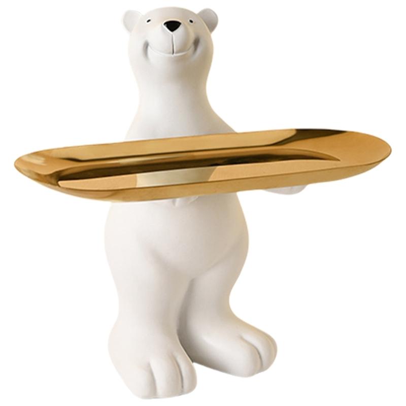Resin Key Collect Tray, Key Holder Lovely Little Bear Resin And Iron Plate For Homes And Dorm Room Present