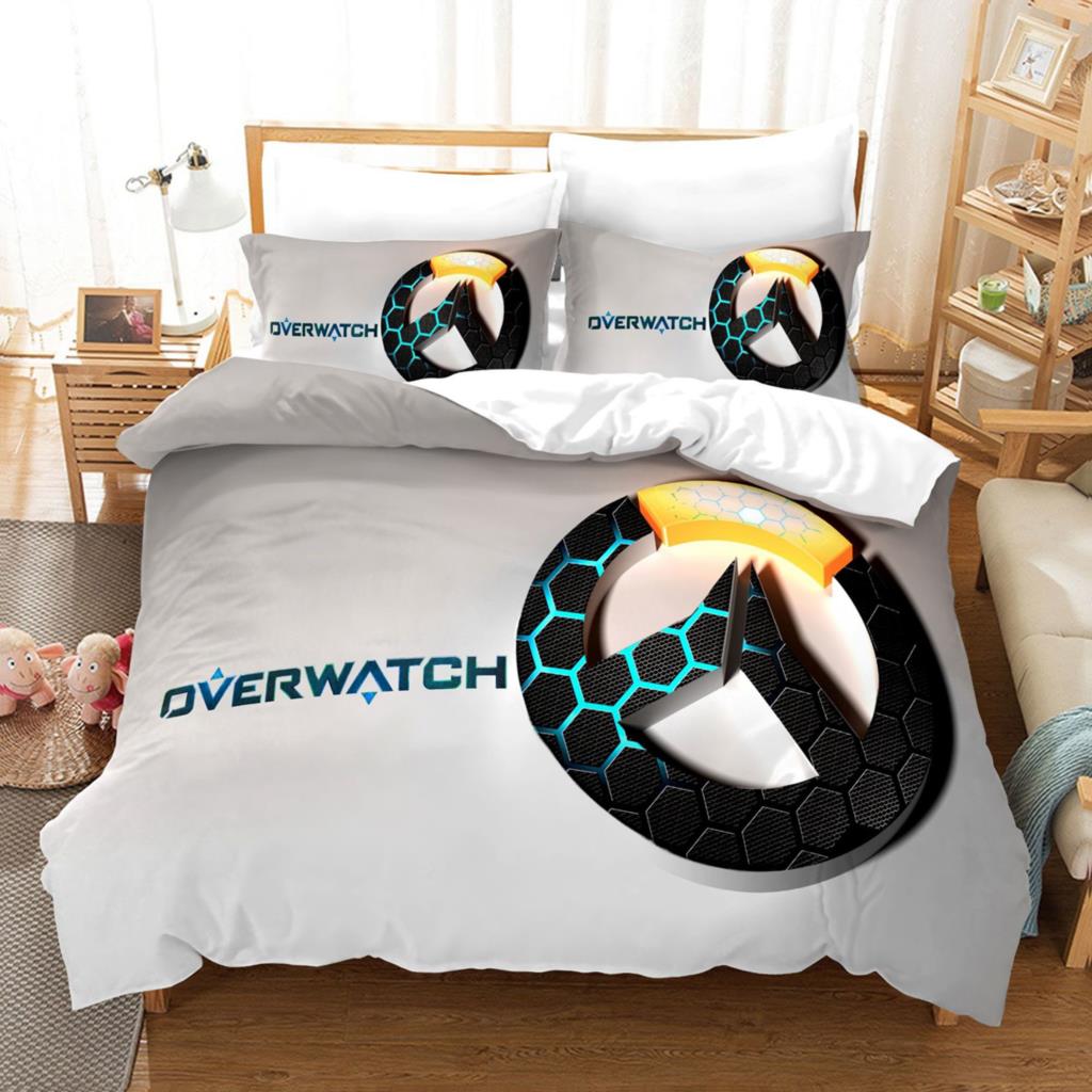 3D tisk Anime Overwatch Widowmaker Povlečení Potah na postel Povlak na polštář 3 ks Cartoon Anime Postava Povlak na přikrývku Pro kluky Královská velikost