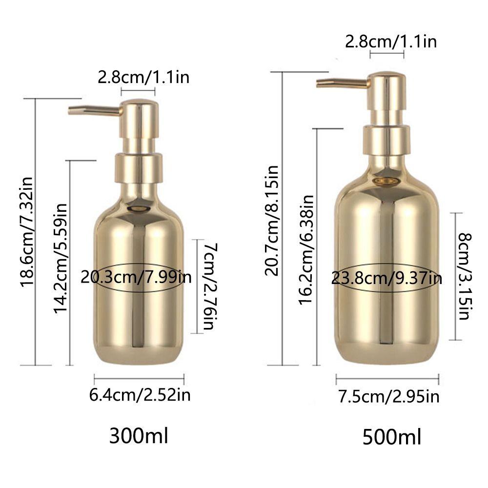 Easy To Press Press Type Shampoo Bottle Electroplated Rustproof Hand Dish Container Reusable Simple Soap Dispenser Washroom