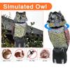 Repellent For Garden Yard With Rotating Head Pest Control Fake Owl Decoy Outdoor Bird Deterrent