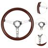 Car Steering Wheel Accessory 380 Mm Wooden Classic Sturdy Sports Modified Parts for