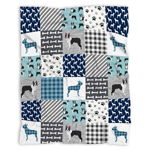 French Bulldog Digital-printed Polyester Bedroom Velvet Flannel Soft Sofa Cover Blanket Fleece Soft Sofa Cover Blankets for Beds