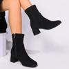Women's Round Head Thick Heel Medium Heel Stretch Suede Boots