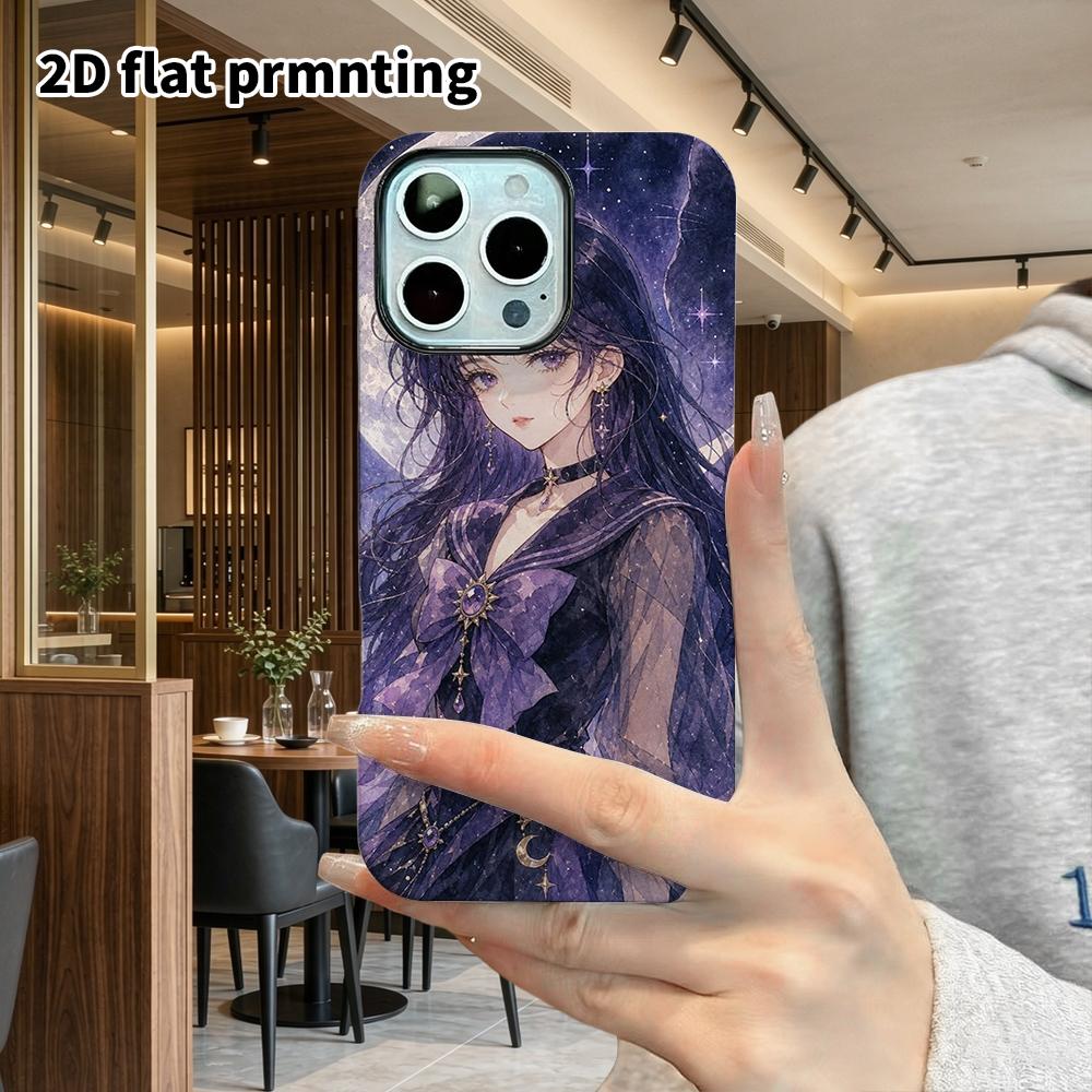 Phone Case: 2D Flat Design Suitable for iPhone 18, 17, 16, 15, 14, 13 Pro Film Protective Case, Couple Style, Dark Cute Girl, Christmas and Halloween 