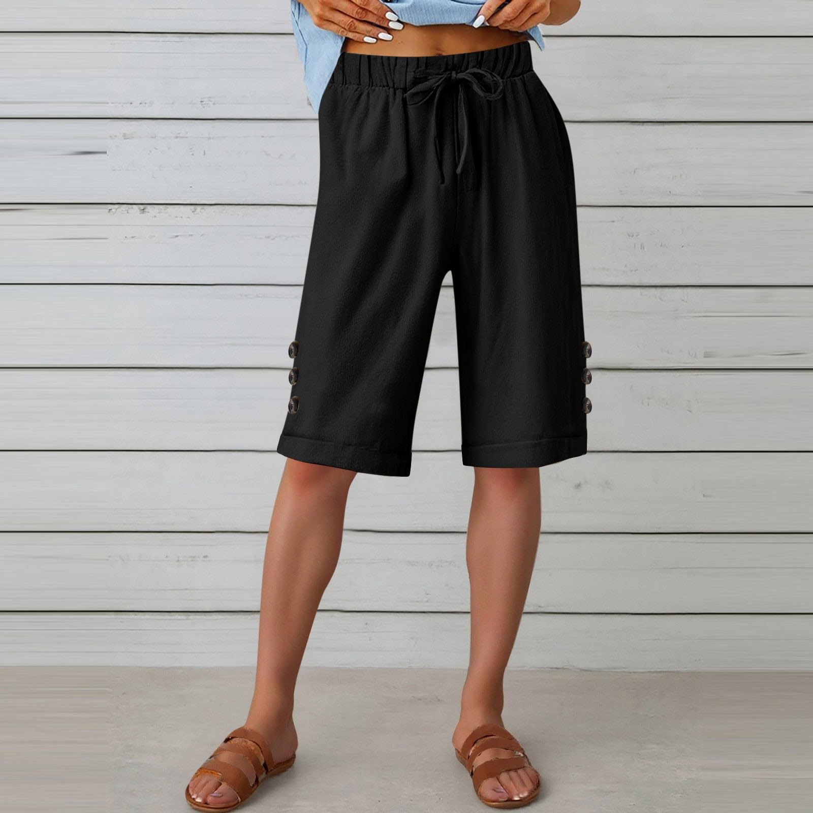 

Women s Casual And Fashionable Color Loose Pants XXL чорний