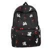 Cartoon Floral Print Backpack Breathable Large Capacity Student Schoolbag Ultra-light Nylon Book Bag