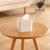 Light Luxury Square Desktop Tissue Box with Bamboo Wood Accents