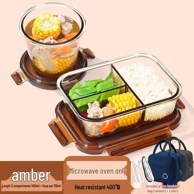 

ZISIZ Microwave-Safe Glass Food Container