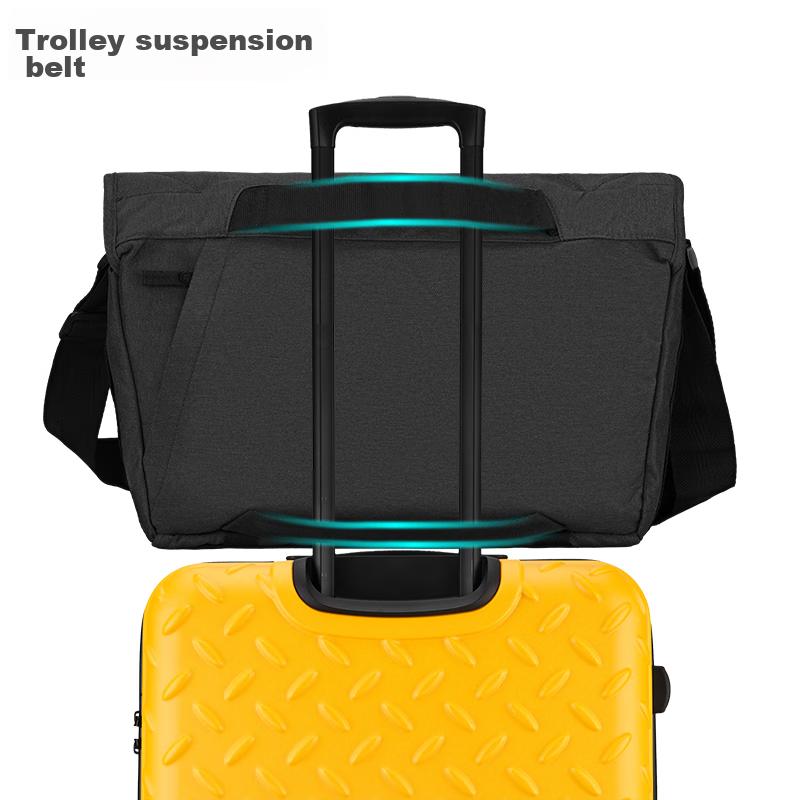 CAT Schulter-Crossbody-Tasche, Laptoptasche, 15/16 Zoll Aktentasche für Herren, Schwarz, 83607