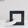 Marble Geometric Ring Square Annular Knot Statue Abstract Crafts Desk Decoration Creative Knot Sculpture Room Aesthetics Decor